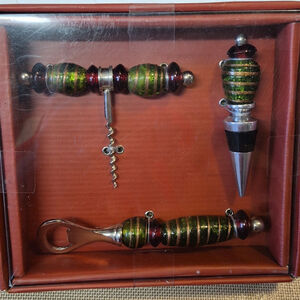 Pier 1 Imports 3-piece Bar Tool Set (#1263) Holiday Bar Tool Set New In Box.